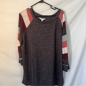 Market & Spruce Paulsen Brushed Knit top in sz 1X